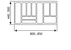 Culinorm Bestekbak - Besteklade - 85 Cm Breed X 50 Cm Diep - Grijs -Sola Winkel 1200x850 1