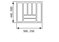 Culinorm Bestekbak - Besteklade - 55 Cm Breed X 50 Cm Diep - Grijs -Sola Winkel 1200x850 2