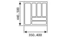 Culinorm Bestekbak - Besteklade - 40 Cm Breed X 50 Cm Diep - Grijs -Sola Winkel 1200x850 3