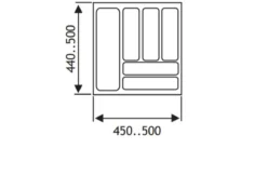 Culinorm Bestekbak - Besteklade - 50 Cm Breed X 50 Cm Diep - Grijs -Sola Winkel 1200x850 5