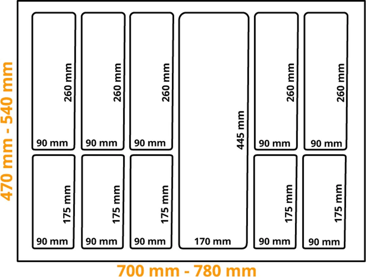 Merkloos Kunststof Bestekbak Classic Serie Antraciet, Breedte 78-70 Cm - Diepte 54-47 - Breedte En Diepte Op Maat Te Maken - Besteklade, Bestekhouder, Bestekbakken Op Maat 2 Merkloos Kunststof Bestekbak Classic Serie Antraciet, Breedte 78-70 Cm - Diepte 54-47 - Breedte En Diepte Op Maat Te Maken - Besteklade, Bestekhouder, Bestekbakken Op Maat - Afbeelding 2