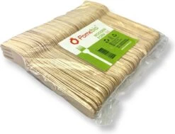 Pomebio Houten Wegwerp Bestek - Vork - 100 Stuks - FSC Hout - 165mm - Wegwerp Vork - Houten Vork - FSC-Gecertificeerde Houten Vork - Duurzaam Vork - Wegwerp Bestek -Sola Winkel 1200x920