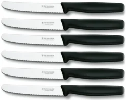 Victorinox Tafelmessen - 6-Delig - Zwart - Recht Heft -Sola Winkel 1200x953