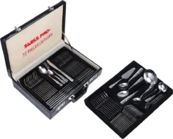 Swiss Pro+ Bestekset In Koffer-72 Delig-12 Persoons-Zwitsers Kwaliteit-Complete Set-100% Roestvrijstaal-Modern Gold 14 Swiss Pro+ Bestekset In Koffer-72 Delig-12 Persoons-Zwitsers Kwaliteit-Complete Set-100% Roestvrijstaal-Modern Gold -Sola Winkel 1200x967 1