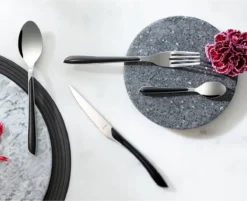 Amefa Eclat Zwart - 16 Delige Set - 4 Persoons - Zwart Gekleurd Bestek 14 Amefa Eclat Zwart - 16 Delige Set - 4 Persoons - Zwart Gekleurd Bestek -Sola Winkel 1200x975