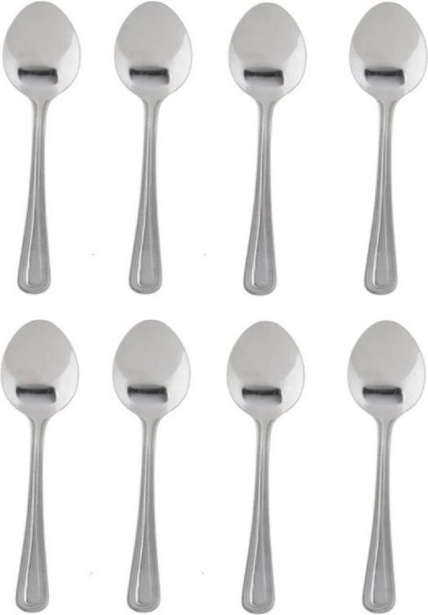 Merkloos 8x Stuks Sierlijke Grote Thee/dessertlepeltjes - Bestek - 15 Cm Van RVS 1 Merkloos 8x Stuks Sierlijke Grote Thee/dessertlepeltjes - Bestek - 15 Cm Van RVS