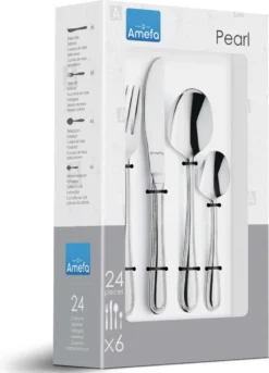 Amefa Bologna Bestekset - 24 Delig - 6 Persoons - Zilver - 17 Amefa Bologna Bestekset - 24 Delig - 6 Persoons - Zilver - -Sola Winkel 865x1200