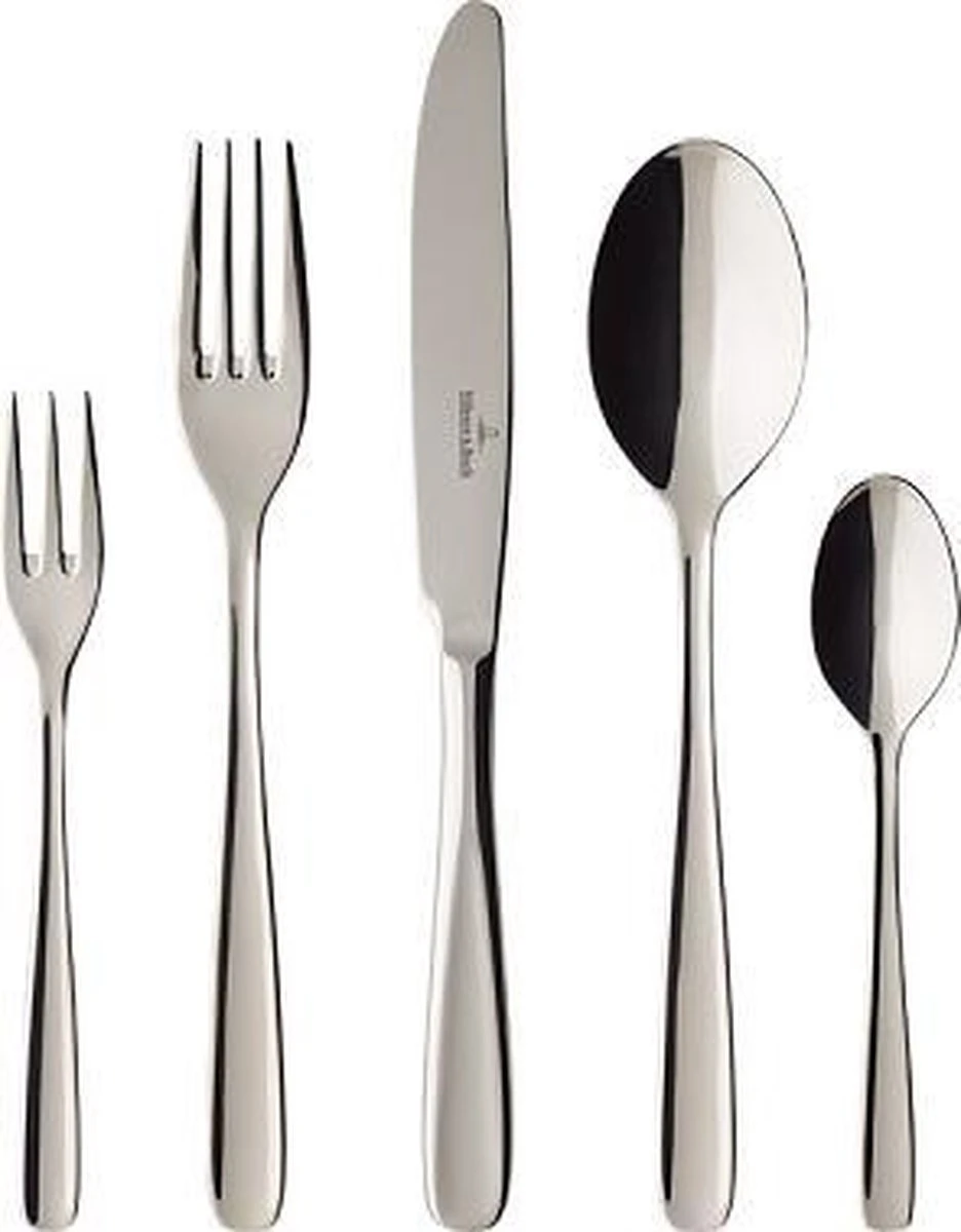 VILLEROY & BOCH - 30-delig Bestekset Liam - 6 Personen - 18/10 Edelstaal 1 VILLEROY & BOCH - 30-delig Bestekset Liam - 6 Personen - 18/10 Edelstaal