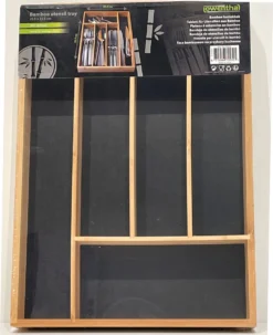 Houten Bestekbak/bestekhouder 36 X 26 Cm - Keukenlade/besteklade Inzetbakken