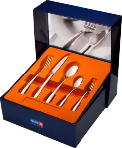 Sola Bestekset Donau - Modern - 12 Persoons - 64 Delig - Zilverwit Edelstaal 18/10 - RVS - Zilver -Sola Winkel 987x1200 1