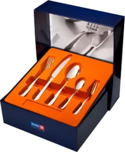 Sola Bestekset Fleurie - Modern - 12 Persoons - 64 Delig - Zilverwit Edelstaal 18/10 - RVS - Zilver -Sola Winkel 987x1200